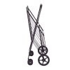 Foldable Jumbo Shopping Cart with Swivel Wheels and Dual Storage Baskets