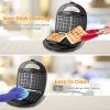 Electric Sandwich Maker Waffle Panini Press Grill with Removable Non-Stick Plates Double-Sided Heating Cool Touch Handle For Breakfast Steak Toaster B