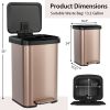 13.2 Gallon Step Trash Can – Soft-Close Lid with Built-in Deodorizer for Home & Kitchen