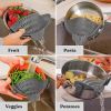 Silicone Food Strainer Clip for Pots and Pans, Heat-Resistant Clip-On Colander for Easy Draining