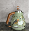 PS3013T   flower painted electric kettle 1.7L retro instrument type dial thermometer water heater 1850W electric kettle fast boiling without BPA