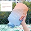 YCALLEY Large Capacity Sports Water Bottle with Time Marker & Straw – 1.5L / 2.3L / 3.8L Hydration Bottle for Fitness & Outdoor