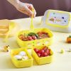 Kids Bento Lunch Box – Microwave-Safe Plastic Food Container with Spoon & Fork, Leak-Proof Compartments for School & Picnic