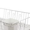 Better Chef 16" Chrome-Plated Metal Dish Rack Drain Tray Black