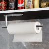 Adhesive Stainless Steel Paper Towel Holder – Under Cabinet or Wall Mount for Kitchen & Bathroom