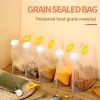 5pcs Reusable Foldable Food Storage Bags with Lids – Clear, Large-Capacity, Moisture-Proof Sealable Containers