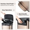 13.2 Gallon Step Trash Can – Soft-Close Lid with Built-in Deodorizer for Home & Kitchen