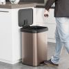 13.2 Gallon Step Trash Can – Soft-Close Lid with Built-in Deodorizer for Home & Kitchen