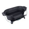 Portable Cast Iron BBQ Grill with Grate for Outdoor