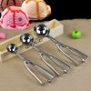 Stainless Steel Ice Cream & Fruit Scoop – Heavy-Duty Ball Spoon for Dessert, Melon, Sorbet & More