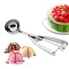 Stainless Steel Ice Cream & Fruit Scoop – Heavy-Duty Ball Spoon for Dessert, Melon, Sorbet & More
