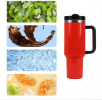 40oz Tumbler with lid, Starw and Handle, Stainless Steel Vacuum Insulated Water Bottle Travel Mug for Iced Coffee, Hot and Cold Tea