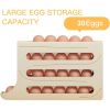 Rolling Egg Dispenser – Space-Saving Organizer for Refrigerator Storage