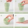 12oz Collapsible Silicone Travel Cup – Foldable Portable Mug for Hot & Cold Drinks, Leakproof & BPA-Free