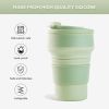 12oz Collapsible Silicone Travel Cup – Foldable Portable Mug for Hot & Cold Drinks, Leakproof & BPA-Free