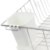 Better Chef 16" Chrome-Plated Metal Dish Rack Drain Tray Black