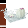 Better Chef 16" Chrome-Plated Metal Dish Rack Drain Tray Black