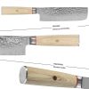 Qulajoy Nakiri Knife 6.9 Inch, Professional Vegetable Knife Japanese Kitchen Knives 67-Layers Damascus Chef Knife