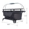 Portable Cast Iron BBQ Grill with Grate for Outdoor
