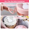 4Pcs Overnight Oats Containers with Lids and Folding Spoons 20OZ Portable Leak-proof Oats Jar For Milk Vegetable and Fruit Salad Yogurt Breakfast Cere