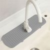 Plus Size Silicone Sink Splash Guard & Faucet Drying Mat – Anti-Slip Kitchen Counter Protector for Water Spills