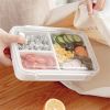 Microwave-Safe Divided Lunch Box with Fruit Compartment – Portable Fresh-Keeping Container for Kids and Students