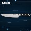 8 Inch Chef Knife Japanese Chef's Knife 7Cr17MoV High Carbon Steel Japanese Knife Full Tang G10 Handle Black Titanium Coated Blade Professional Cookin