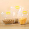 5pcs Reusable Foldable Food Storage Bags with Lids – Clear, Large-Capacity, Moisture-Proof Sealable Containers