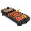 2 In 1 1300W Electric Hot Pot with Grill Smokeless Non-Stick Korean BBQ Grill Shabu Shabu Hot Pot with 5 Firepower Levels for 2-6 People