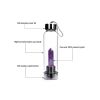 Pure Essence Crystal-Infused Glass Water Bottle – Natural Stone Elixir Bottle for Healing & Wellness