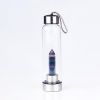 Pure Essence Crystal-Infused Glass Water Bottle – Natural Stone Elixir Bottle for Healing & Wellness