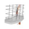 Better Chef 16" 2-Level Chrome-Plated R-Shaped Dish Rack