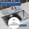 Faucet Splash Mat 14.56x5.51in Silicone Sink Drying Mat Water Drip Catching Tray Water Drainage Pad Sponge Soap Holder for Kitchen Bathroom Sink Fauce