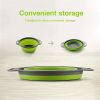 2pcs Collapsible Colanders Folding Strainers Colander Foldable Silicone Kitchen Drop Funnel