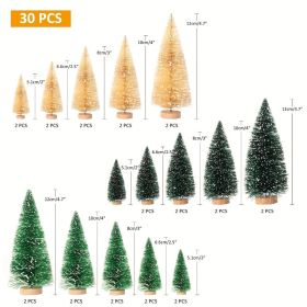 Mini Christmas Tree, Small Artificial Holiday Tree for Desktop, Tabletop, or Office Christmas Decoration (Option: 30PCS)