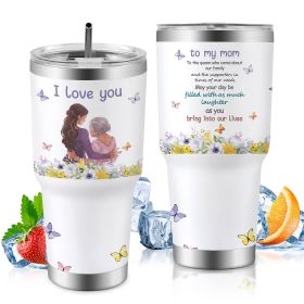 30oz Car Travel Cup with Lid, Reusable Drink Tumbler for Hot & Cold Beverages (Option: Style14)