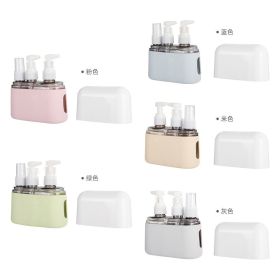 Leak-Proof Travel Spray Bottle for Cosmetics and Lotion, FDA-Compliant Refillable Container (Option: 3 Piece Beige)
